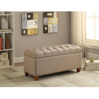 Coaster Furniture 500064 Tufted Storage Bench Taupe